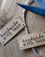 Handmade with Love - vegansk læder label - Billede 2