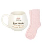 Gavesæt med krus og sokker - Good Books, Warm Tea, Fuzzy Socks - Billede 2