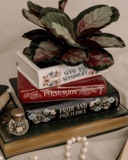 Bogvase Urtepotte Jane Austen - Sense and Sensibility/Persuasion/Pride and Prejudice